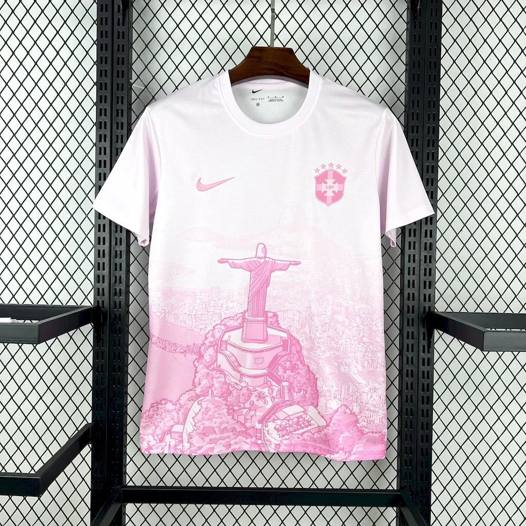 Maillot Brésil Concept Rose & Blanc 2025-26