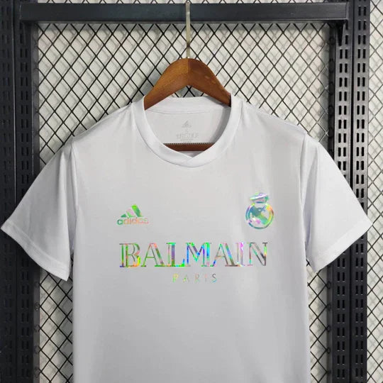 Maillot Real Madrid foot Balmain blanc 2023 2024