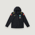 Brésil – Veste Coupe-Vent à Capuche – Noir & Jaune