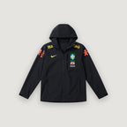 Brésil – Veste Coupe-Vent à Capuche – Noir & Jaune